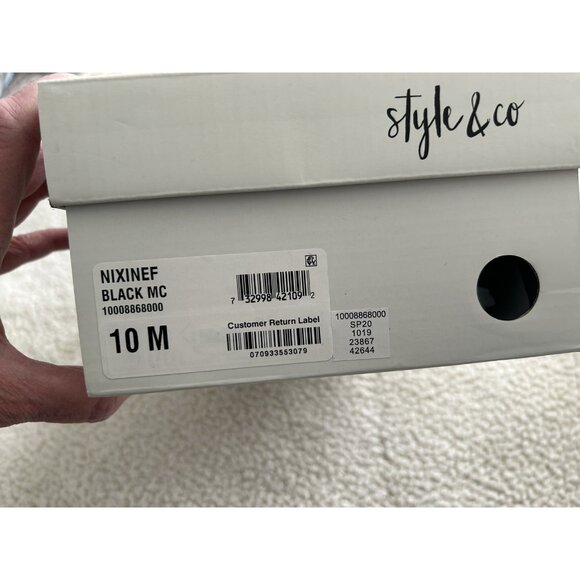 Style & Co Nixine Womens Faux Suede Flat Slip On Shoe Black US Size 10M - Picture 6 of 7